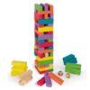 Torre de colores 54 bloques de madera c/dado
