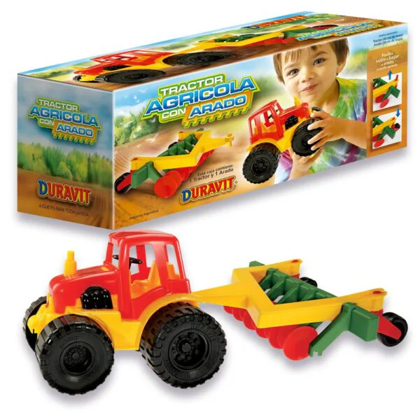 Tractor agrícola chico con arado DURAVIT  40x16x17