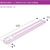 Viga doble de equilibrio baja, 2 tramos 2,5 m