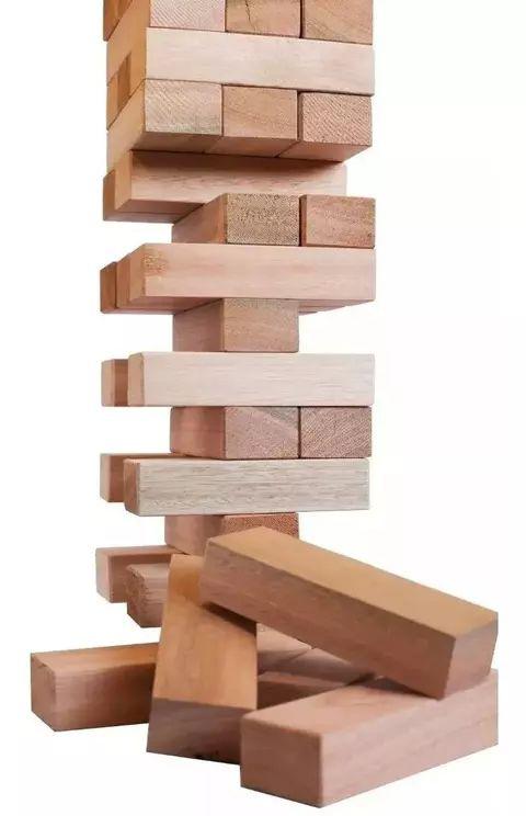 Jenga clásico  54 bloques de madera  18 niveles