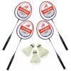 Set Bádminton Annezi 4 raquetas + 3 plumas