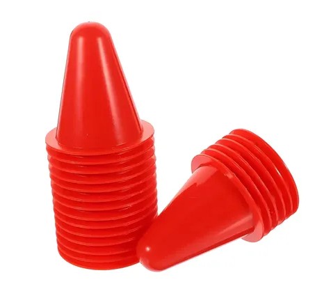 Cono 8 cm  PVC rígido  base Ø 8 cm