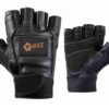 Guantes Fitness Gym c/muñequera, cuero, L/XL
