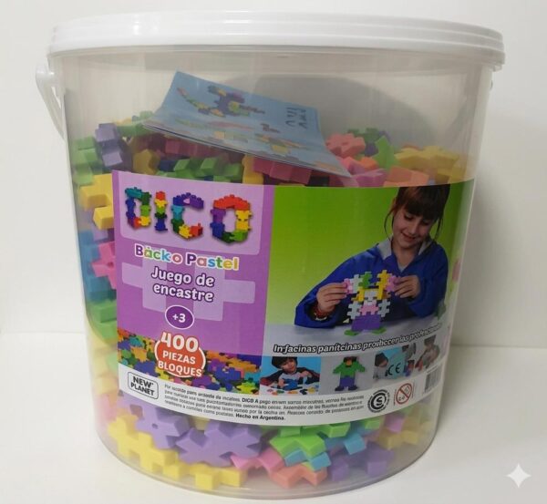Dico encastres Balde x 400 unidades - colore clasi