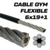 Cable GYM acero Ø 4 mm plastificado  bobina 100 m