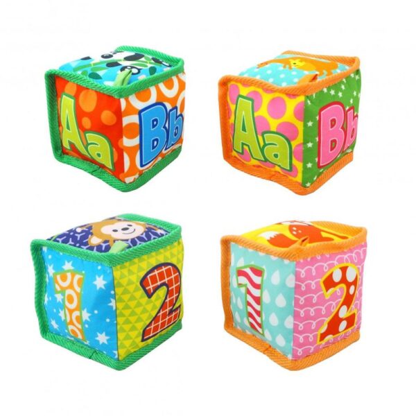 Cubo didáctico de tela 10x10 cm c/sonajero