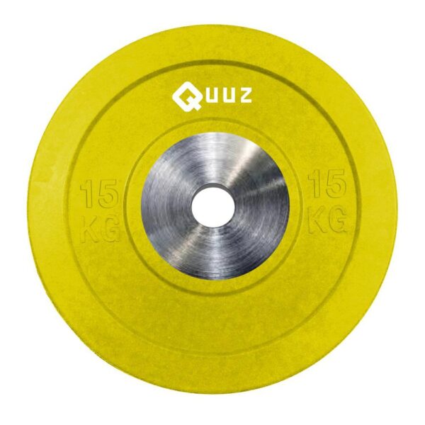 Disco bumper de goma 15 kg  Amarillo