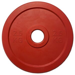 Disco bumper de goma 2 5 kg Rojo