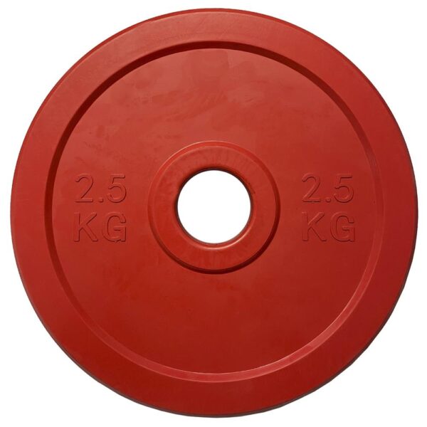 Disco bumper de goma 2 5 kg  Rojo