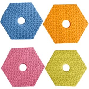 Disco goma EVA hexagonal p/mancuerna aquagym