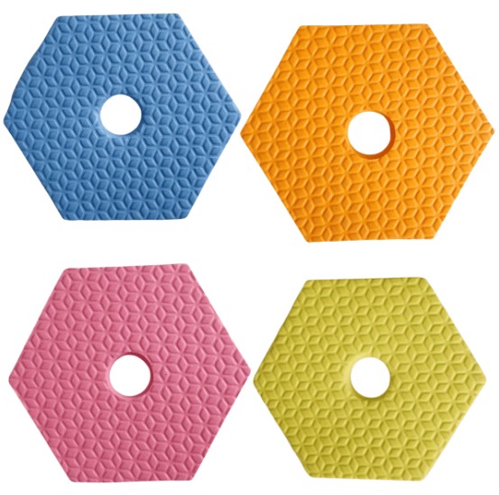 Disco goma EVA hexagonal p/mancuerna aquagym