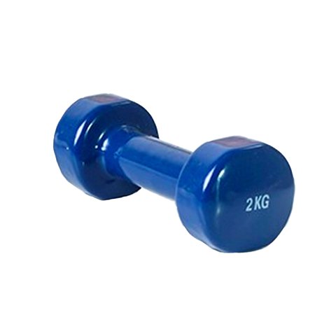 Mancuerna de fundición vinilo 2 kg  Azul