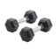 Par de mancuernas hexagonales cromadas, 2,5 kg