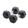 Par de mancuernas hexagonales cromadas, 7,5 kg