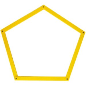 Pentágono de coordinación con varillas de PVC