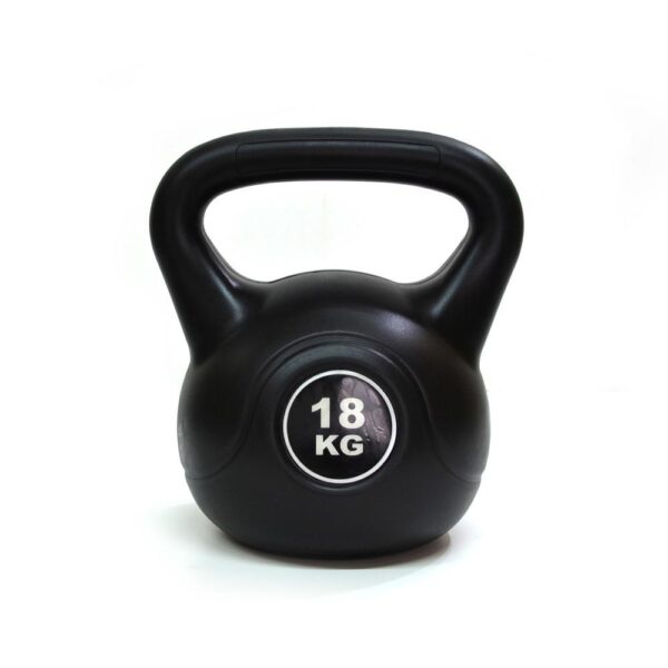 Pesa rusa Kettlebell 18 kg  PVC  Negro